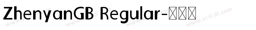 ZhenyanGB Regular字体转换